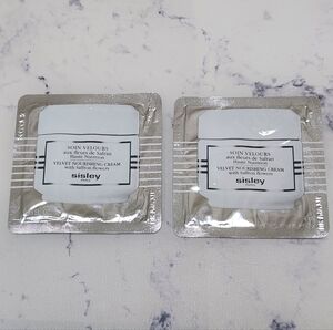 2 Sisley Velvet Nourishing Cream Travel Packets .13 Oz
